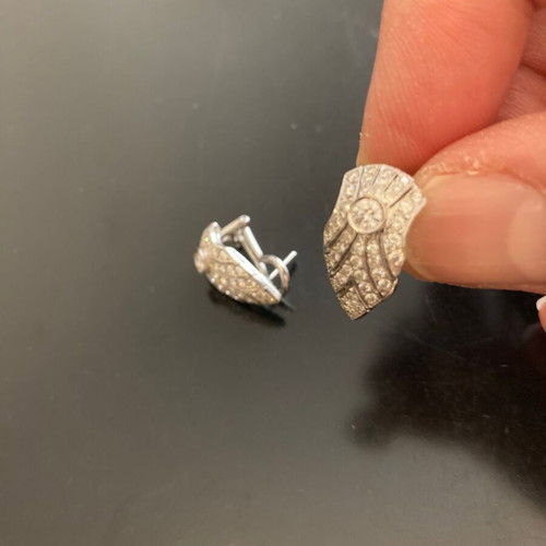 White Gold K18 Jewelry Set with Diamonds like new