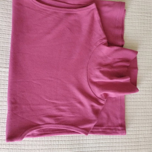 Benetton sleeveless turtleneck top used, pink fuchsia, size small