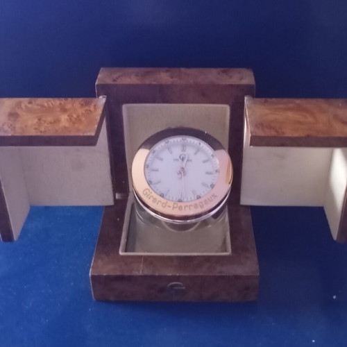 Girard-Perregaux anniversary table clock with green onyx ball
