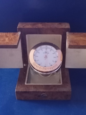 Girard-Perregaux anniversary table clock with green onyx ball