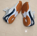 Men’s Indoor Sports Sneakers, White & Navy, Size 42