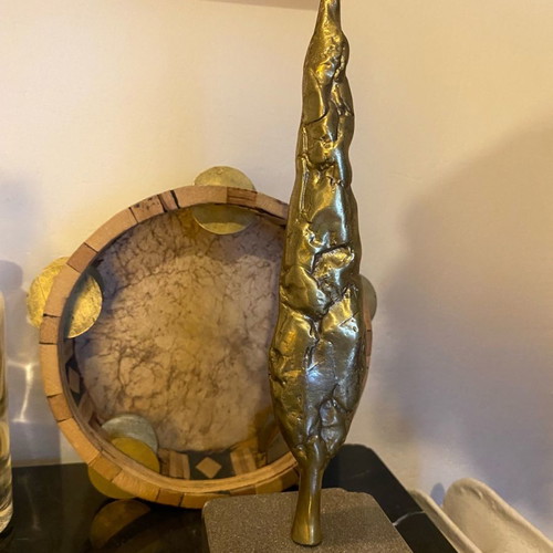 Theodoros Papagiannis bronze sculpture used with marble base