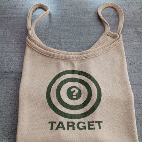 Beige Crop Top with "TARGET" Print like new