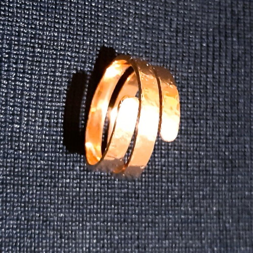 Paris ring pure copper, hammered, handmade