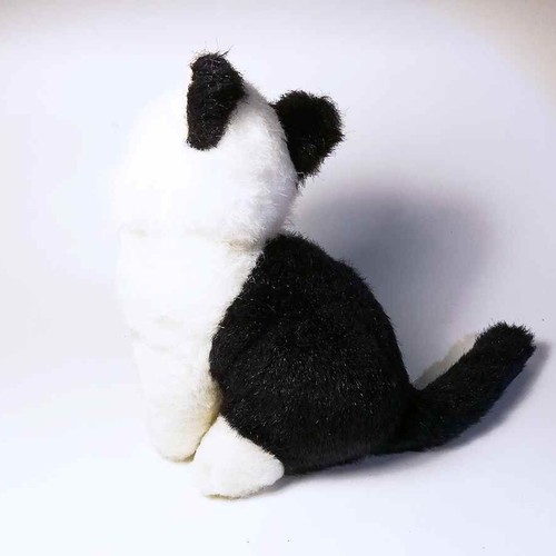 Plush cat black and white used Happy People