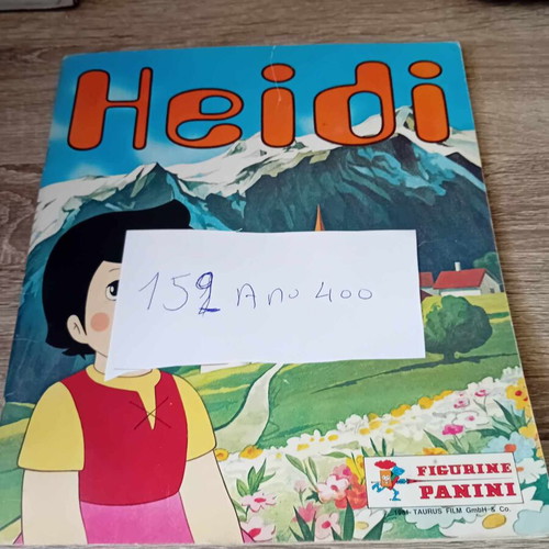 Panini Heidi album used with 152 of 400 stickers
