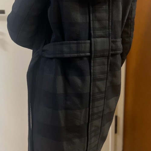 Maje coat new with belt and removable hood multicolor