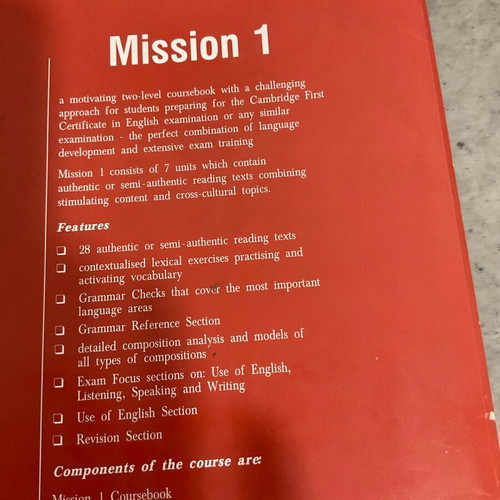 Mission course book English learning book used