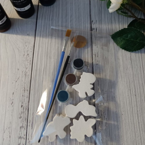 DIY Color Me Jurassic Painting Set for Kids with Porcelain Dinosaurs