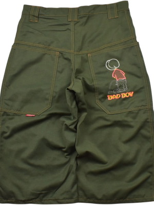 Vintage Y2K Baggy Denim Shorts Green Rap Skate Style medium used