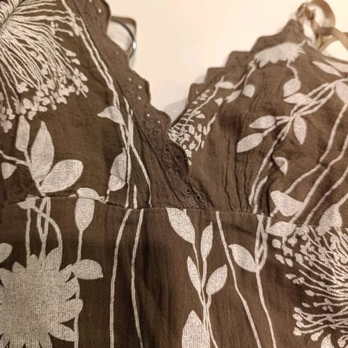 Summer dress viscose and linen floral like new, size S