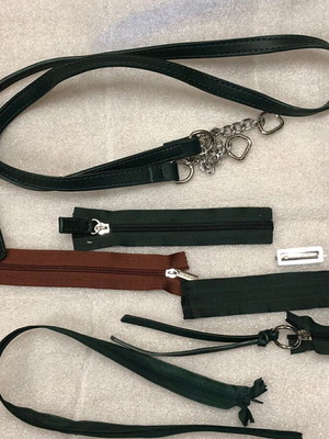 Πακέτο υλικά για τσάντες, μεταλλικά εξαρτήματα, φερμουάρ καινούργιο