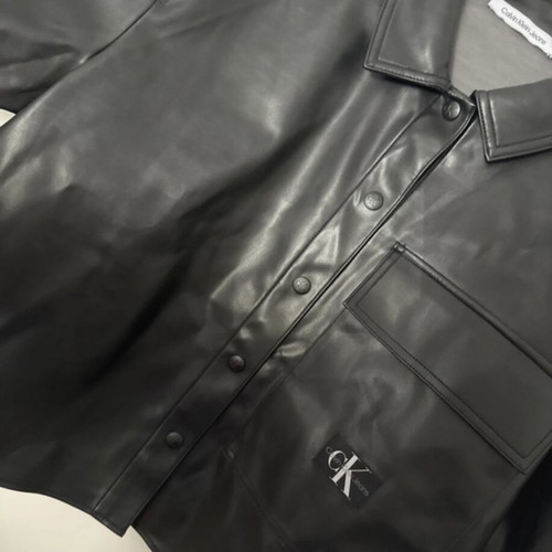 Calvin Klein jacket new, black, short sleeve with suede lining