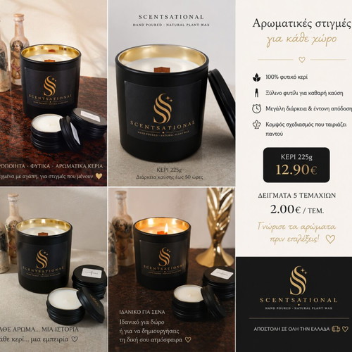 Scentsational Signature Candle 225g natural plant wax