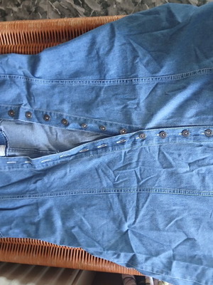 Maxi denim dress like new, blue with front buttons