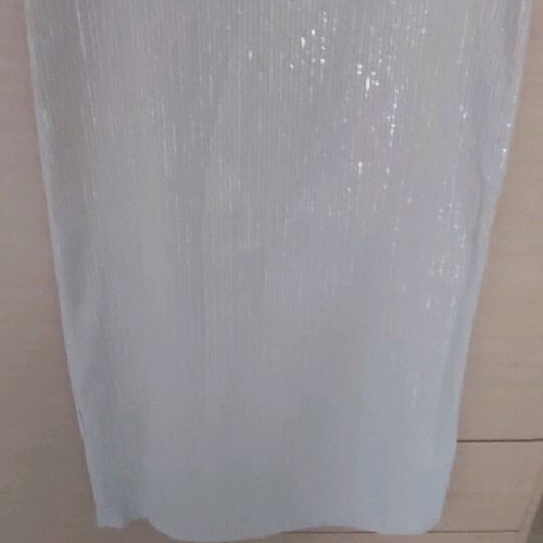 Zara midi skirt nude with sequins like new, size M