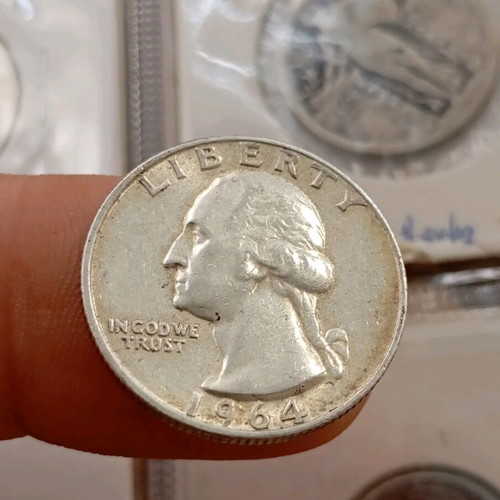 Quarter Dollar 1964 United States Silver Coin used