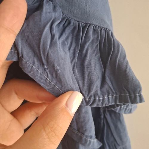 ALE Blue Asymmetrical Blouse like new, office style