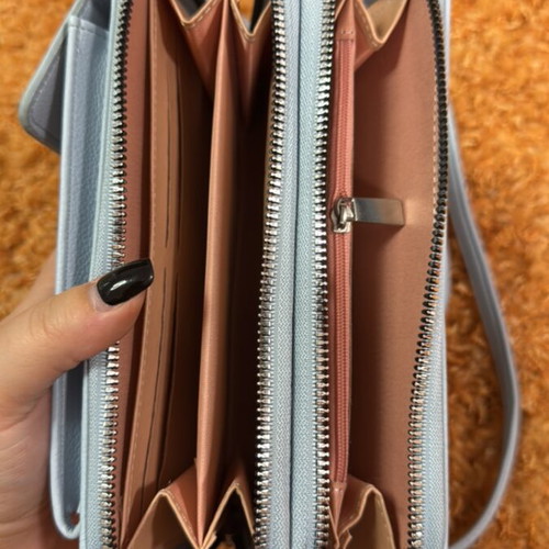 Crossbody bag new, turquoise, fits phone and money