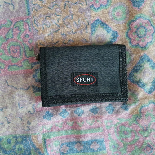 Men's wallet new, dark gray fabric SPORT