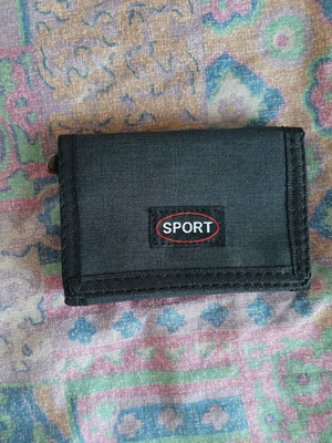 Men's wallet new, dark gray fabric SPORT