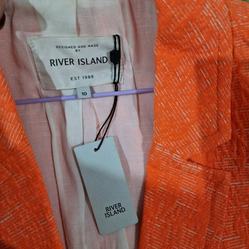 River Island blazer coral neon relaxed fit new, size S/M