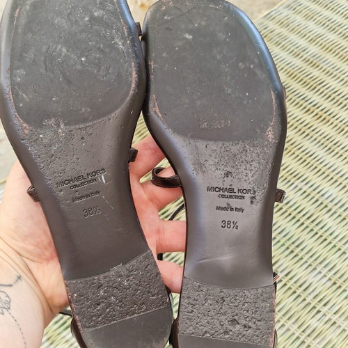 Michael Kors leather sandals size 38.5 like new