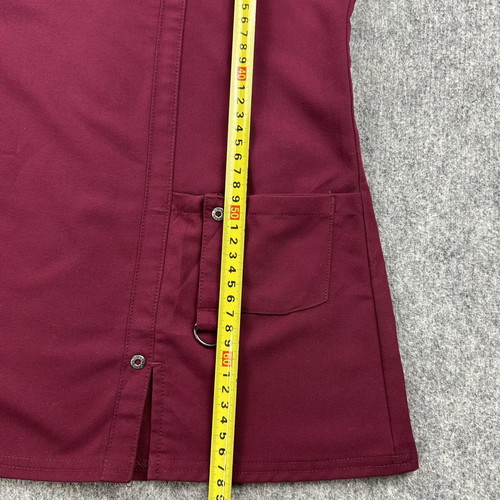 Dickies medical nurse blouse women's small burgundy used