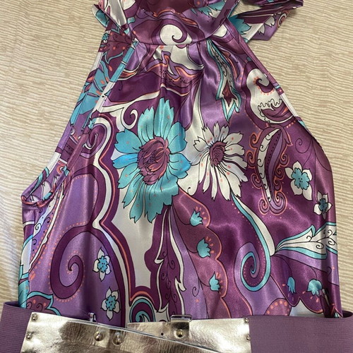 Artigli midi dress with jacket like new, purple