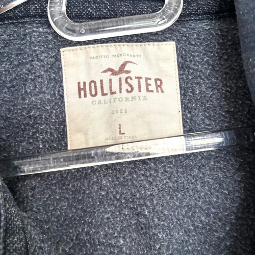Hollister hoodie jacket blue like new, size L
