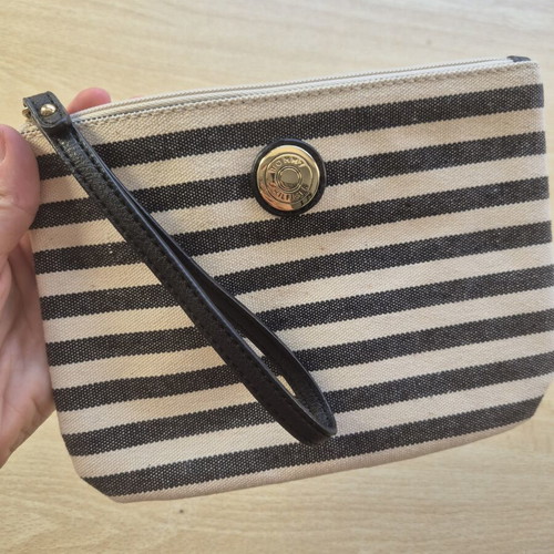 Tommy Hilfiger canvas wristlet bag, striped