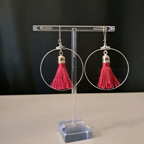 Tassel earrings new, with or without cap in various colors