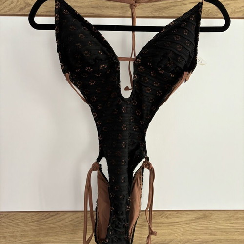 One piece swimsuit Shein new, black and brown, size S
