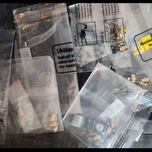 Printer ink new, pack with reset device and chips