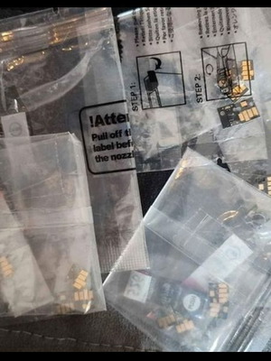 Printer ink new, pack with reset device and chips