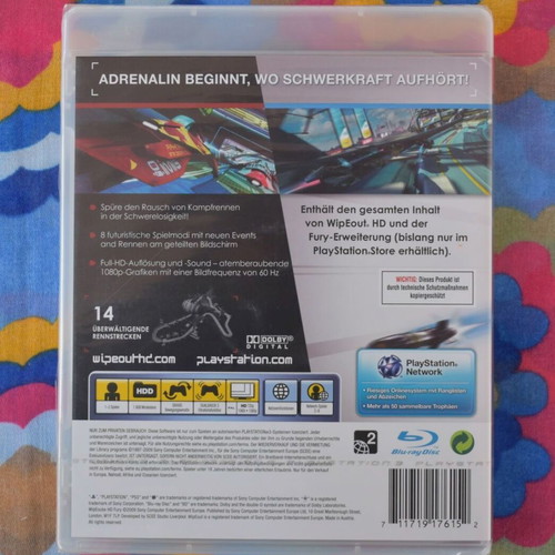 Wipeout HD Fury PS3 new, sealed racing game
