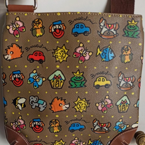 Braccialini crossbody bag like new, brown and multicolor
