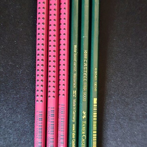 Faber Castell pencils used, set of 6 pieces