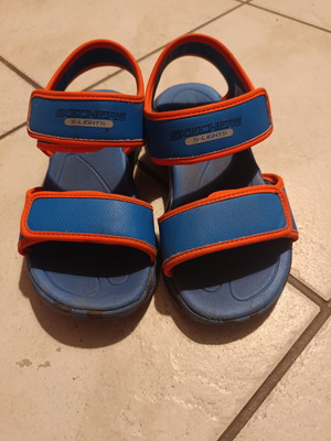 Skechers σανδάλια Νο 31 σαν καινούργιο, μπλε και πορτοκαλί με φωτάκια