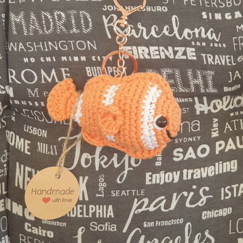 Nemo Fish Keyring new limited edition handmade crochet
