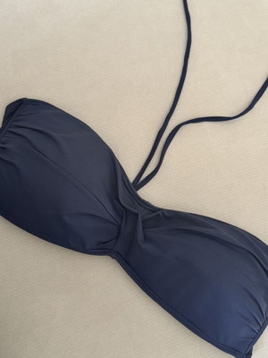 Strapless bikini top used, blue, size XL