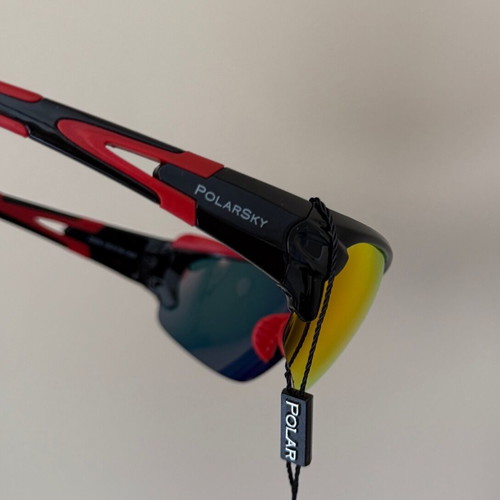 PolarSky Polarized Sports Sunglasses new, black and red