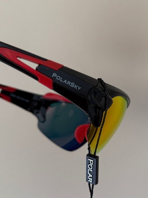 PolarSky Polarized Sports Sunglasses new, black and red