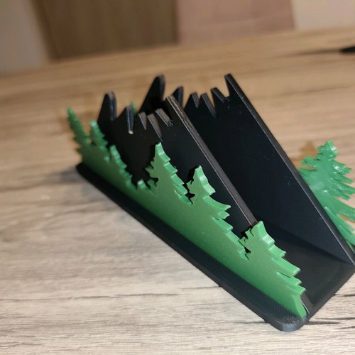 Mountain Forest 3D Art Design Handmade Napkin Holder new