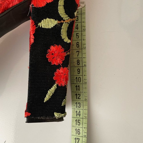 Public Desire embroidered platform ankle strap shoes like new, size 41