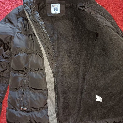 Puffer jacket black with gray details Ativo Fashion Wear like new