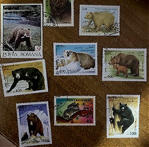 Γραμματόσημα «άγρια ζώα» από διαφορετικές χώρες