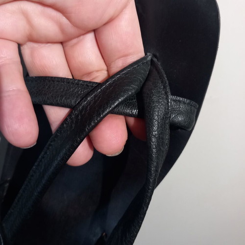 L'ARTIGIANO men's black leather sandals like new, size 42