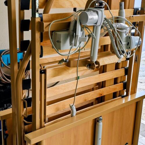 Electric hospital bed very adjustable like new with traction and brakes