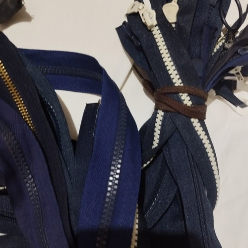 Zippers pack of 20, opening, iron and plastic, up to 82cm, new